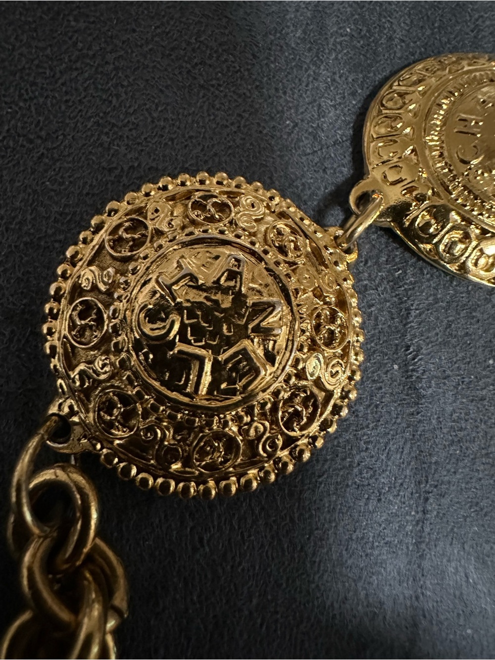 CHANEL Gold Coin Medallion Link Bracelet with CC Charm - Picture 7 of 13